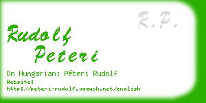 rudolf peteri business card