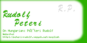 rudolf peteri business card